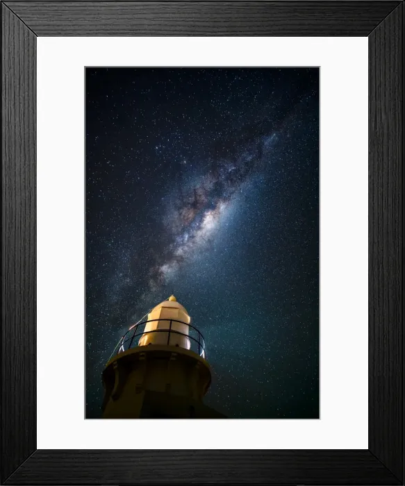 Framed Print : Milky Way and the lighthouse