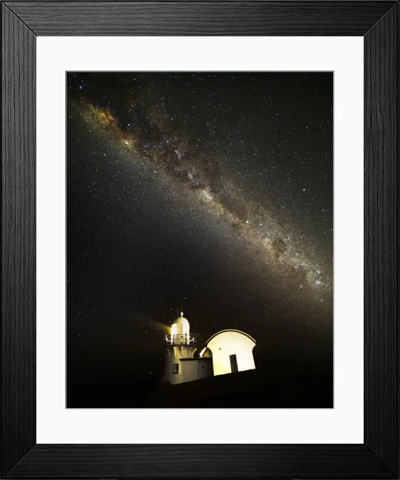 Framed Print : Milky way and lighthouse Framed Print : Milky way and lighthouse