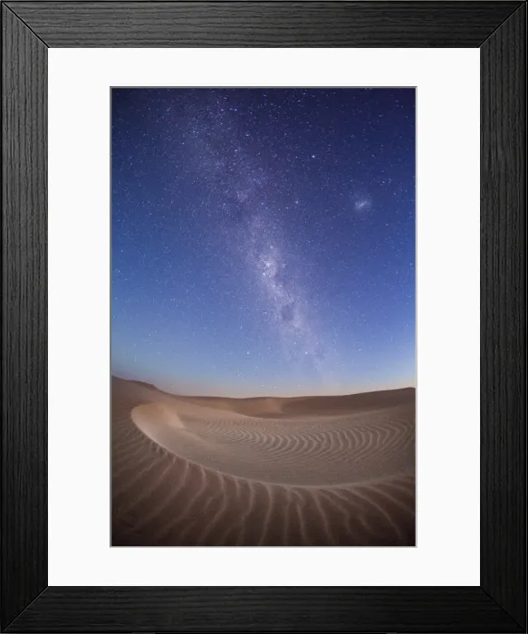 Framed Print : Milky Way over a sand dune. South Australia Framed Print : Milky Way over a sand dune. South Australia