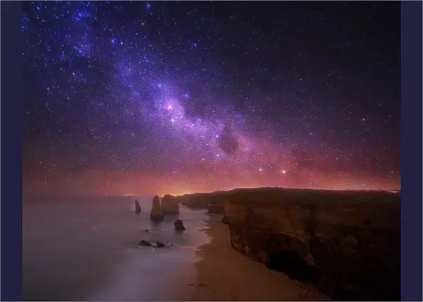Milky Way over the Twelve Apostles Rock Formation