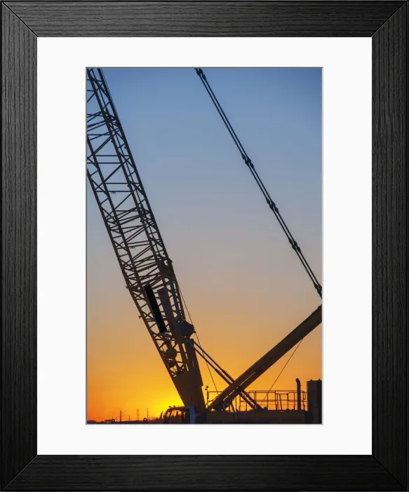 Framed Print : Crane at dusk Framed Print : Crane at dusk