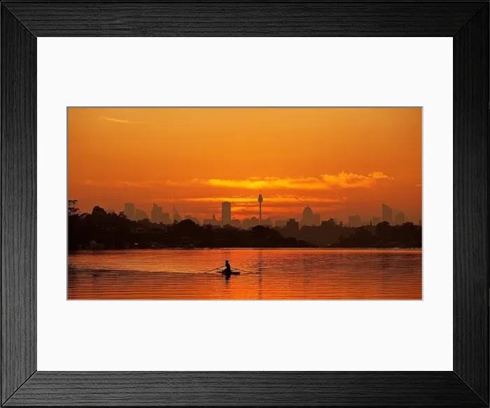 Framed Print : Boat in sea