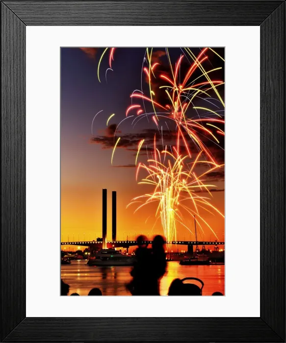 Framed Print : New Years Eve Fireworks Framed Print : New Years Eve Fireworks