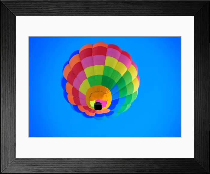 Framed Print : Hot Air Balloon Flying Over Parkes, Canberra