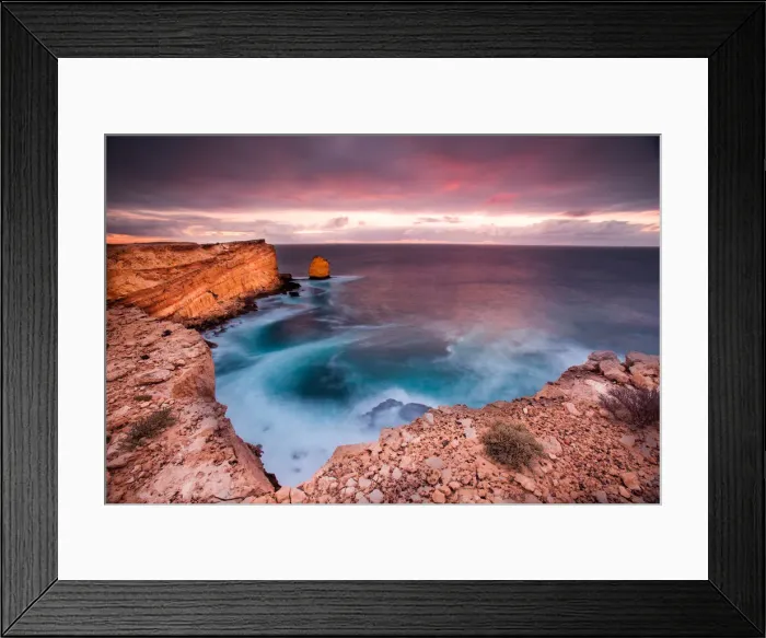 Framed Print : Tranquil Scene at Sheringa Cliffs, Eyre Peninsula, South Australia