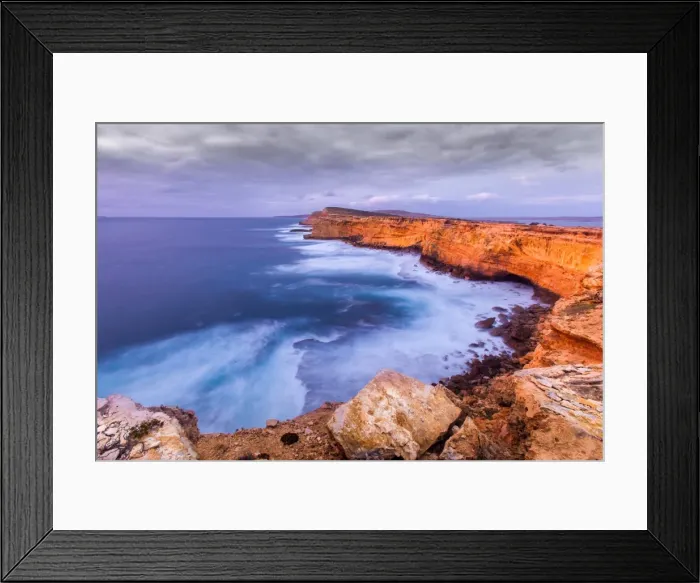 Framed Print : Sheringa cliffs. Eyre Peninsula. South Australia