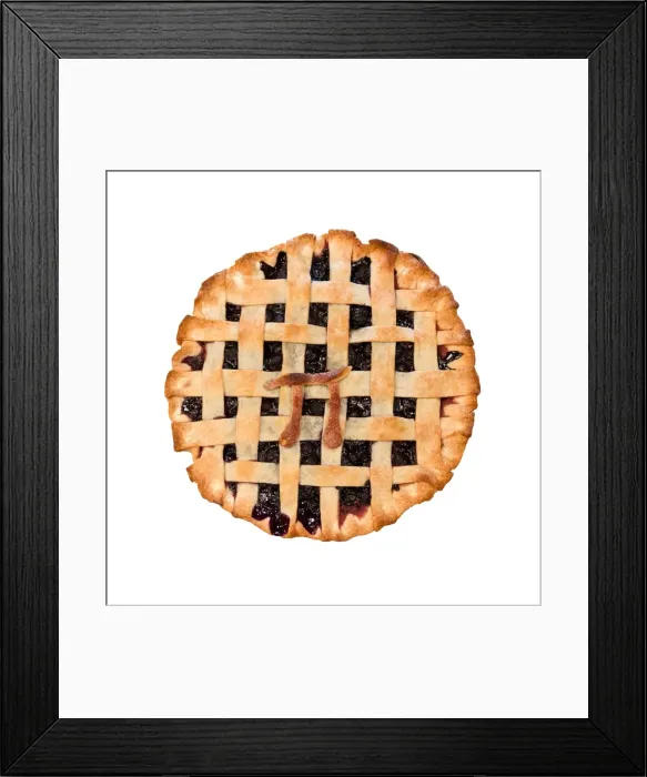 Framed Print : Homemade pie with pastry pi symbol decoration Framed Print : Homemade pie with pastry pi symbol decoration