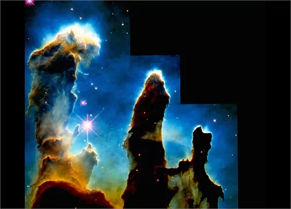 Hubble Space Telescope image of gaseous pillars