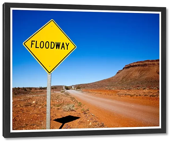 Outback flood warning sign