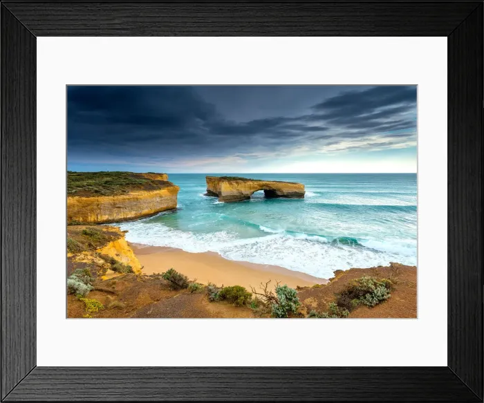 Framed Print : Eroded Coastal Rock Formation in Ocean Framed Print : Eroded Coastal Rock Formation in Ocean