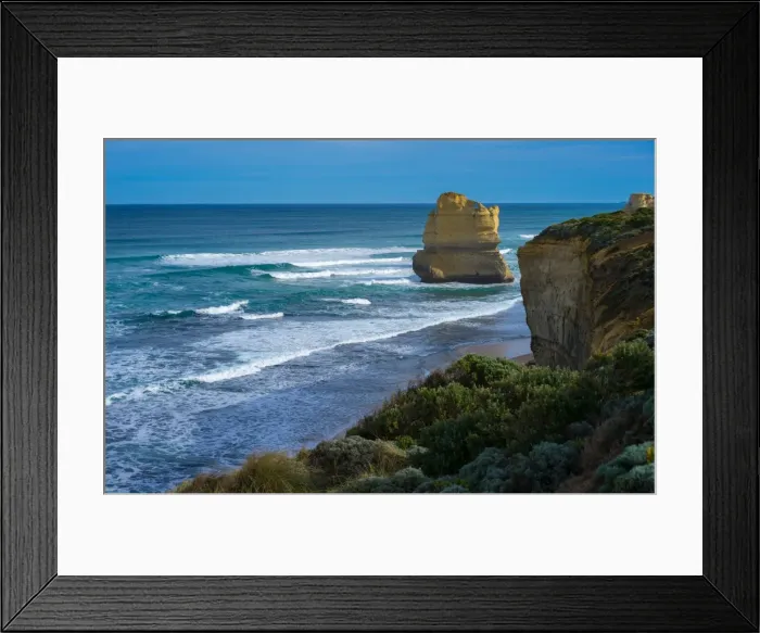 Framed Print : Beautiful beach at Twelve apostles. Great Ocean Road, Australia. Famous rock formations