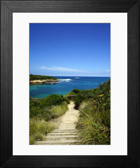 Framed Print : Port Cambell coastal path