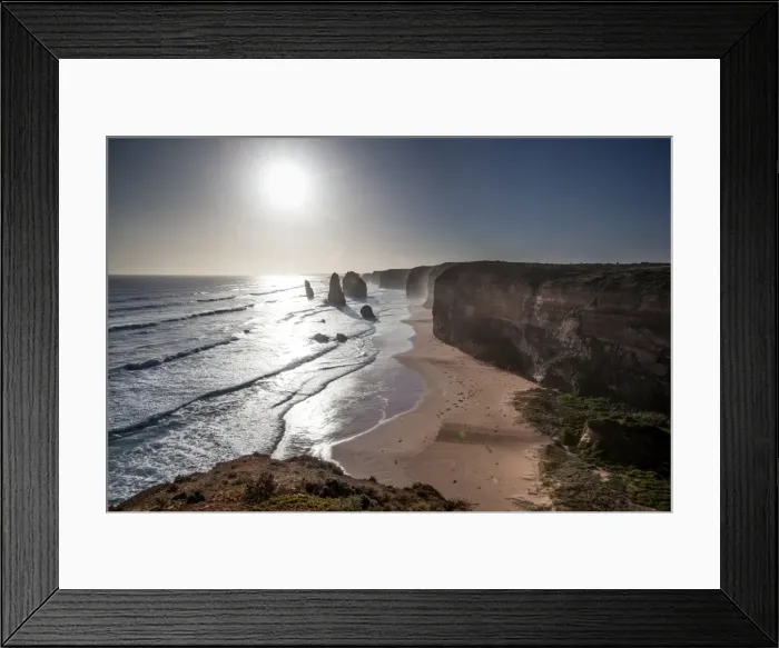 Framed Print : Penguin trails and Twelve Apostles Framed Print : Penguin trails and Twelve Apostles