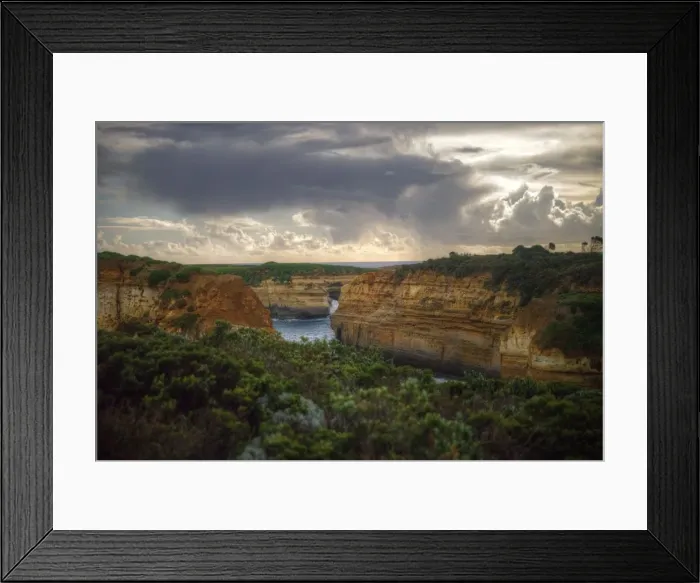Framed Print : Great Ocean Road limestone cliffs at sunset Framed Print : Great Ocean Road limestone cliffs at sunset
