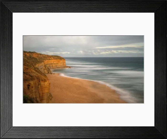 Framed Print : Sandy empty beaches of Great Ocean Road