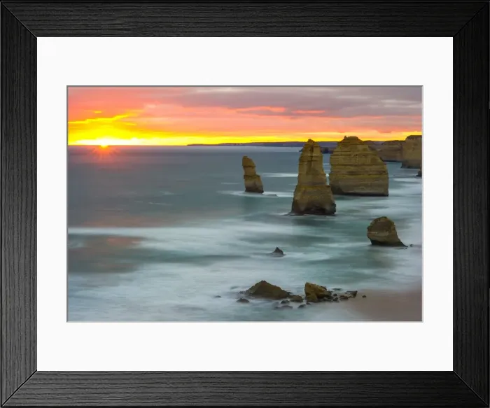 Framed Print : Sunset at 12 Apostles
