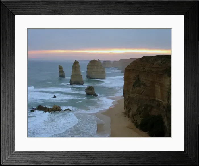 Framed Print : Sunset at 12 Apostles