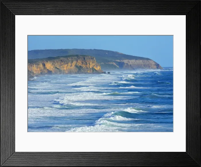 Framed Print : Coastline with Ocean Waves