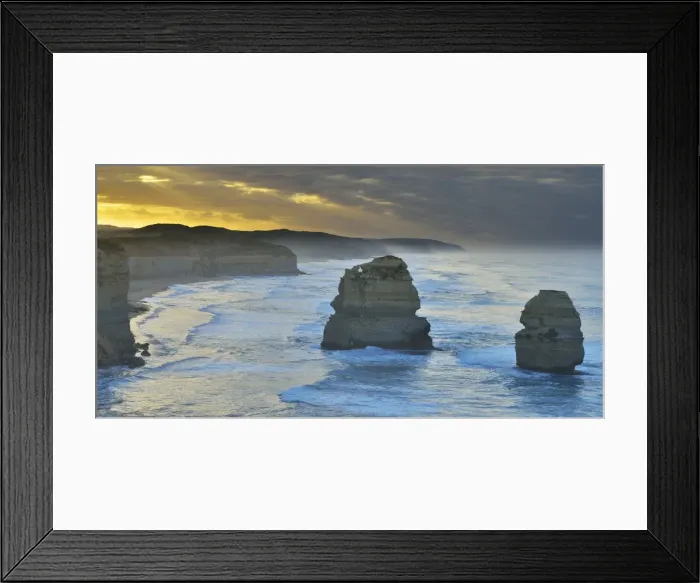 Framed Print : Limestone Stacks in the Morning
