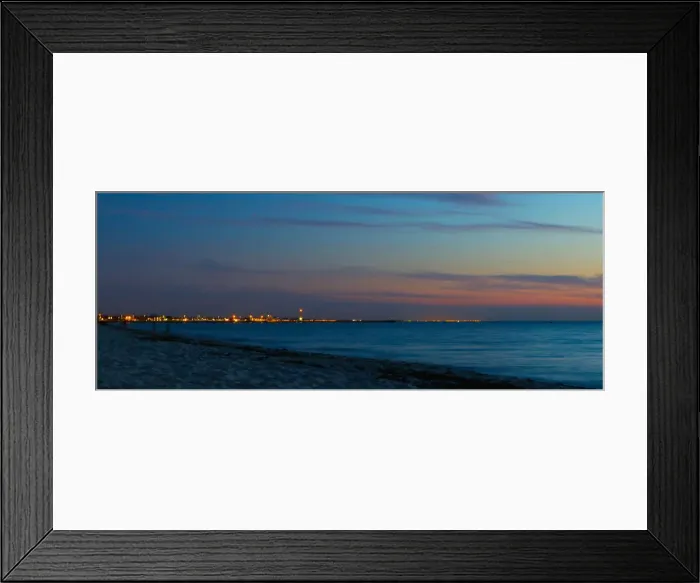 Framed Print : A long exposure image of lights at Hillarys Boat Harbour from a Perth beach Framed Print : A long exposure image of lights at Hillarys Boat Harbour from a Perth beach
