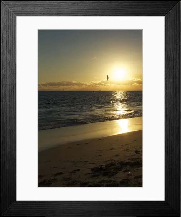 Framed Print : Parasailing at Sunset Framed Print : Parasailing at Sunset