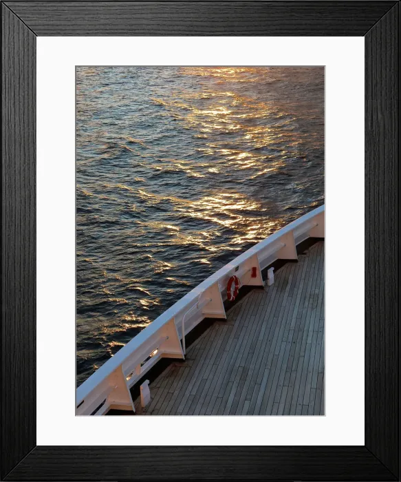 Framed Print : Sunset at Sea