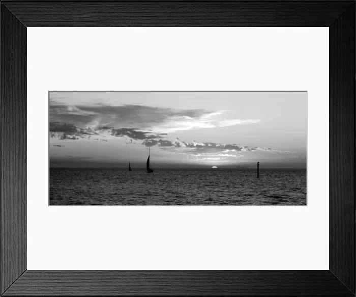 Framed Print : sunset sailing