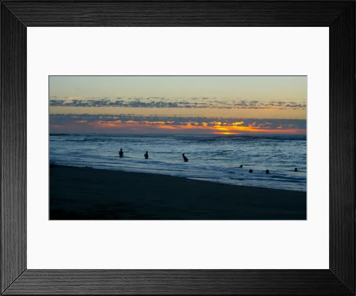 Framed Print : Sunset Swim near Yallinup beach Western Australia