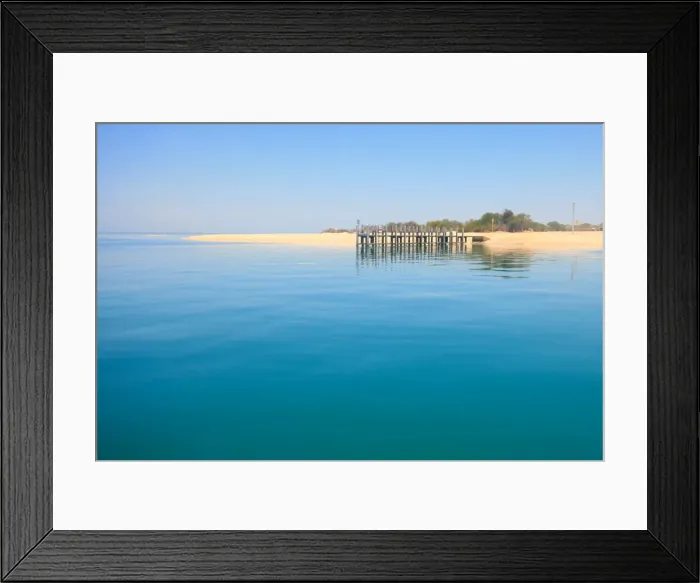 Framed Print : calm waters at the jetty in Monkey Mia Western Australia