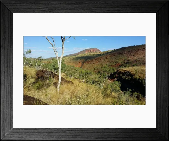 Framed Print : Walking down to Lennard Gorge for a quick swim to cool off