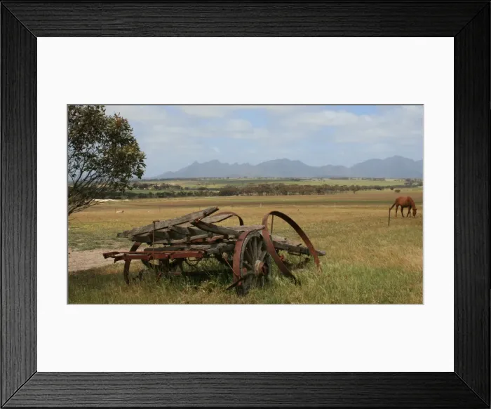 Framed Print : Stirling Ranges near the Lily Dutch Windmill is surrounded by farm land