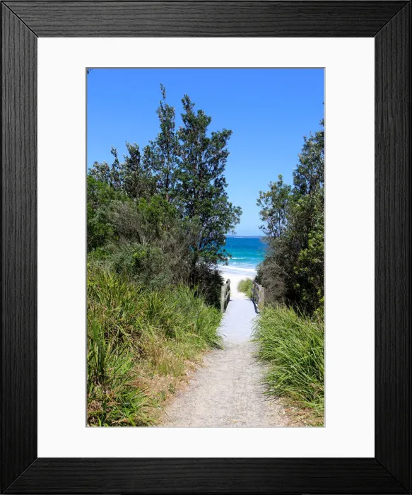 Framed Print : A path to the beach near Valencia, NSW Australia
