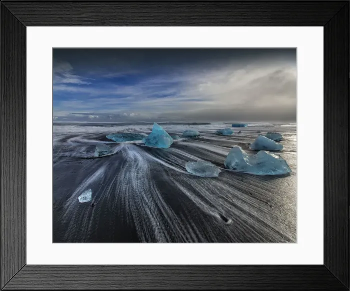 Framed Print : Jokulsarlon beach