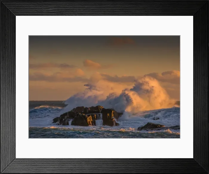 Framed Print : Winter storms lash the coastline at Arnarstapi, Snaefellness, Iceland