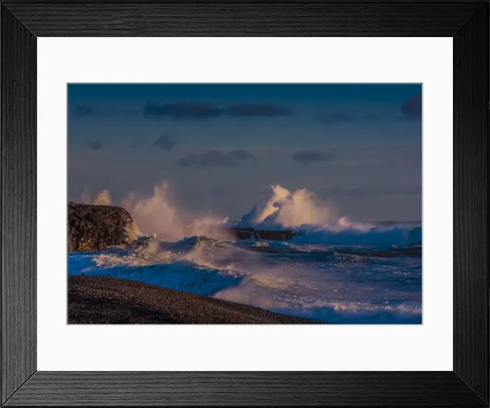 Framed Print : Winter storms lash the coastline at Arnarstapi, Snaefellness, Iceland