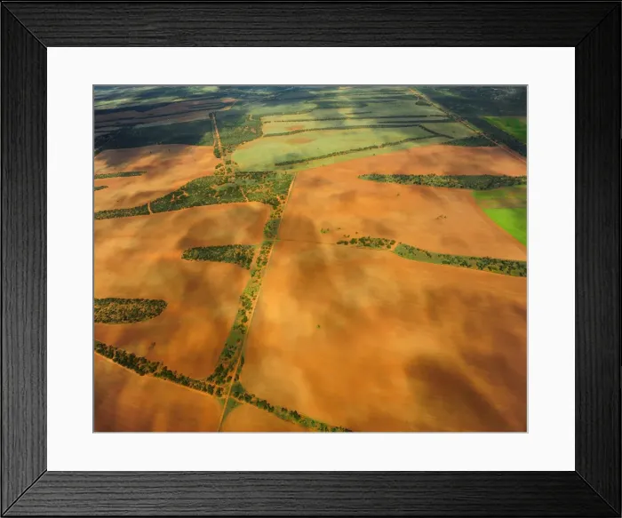 Framed Print : Patchwork fields
