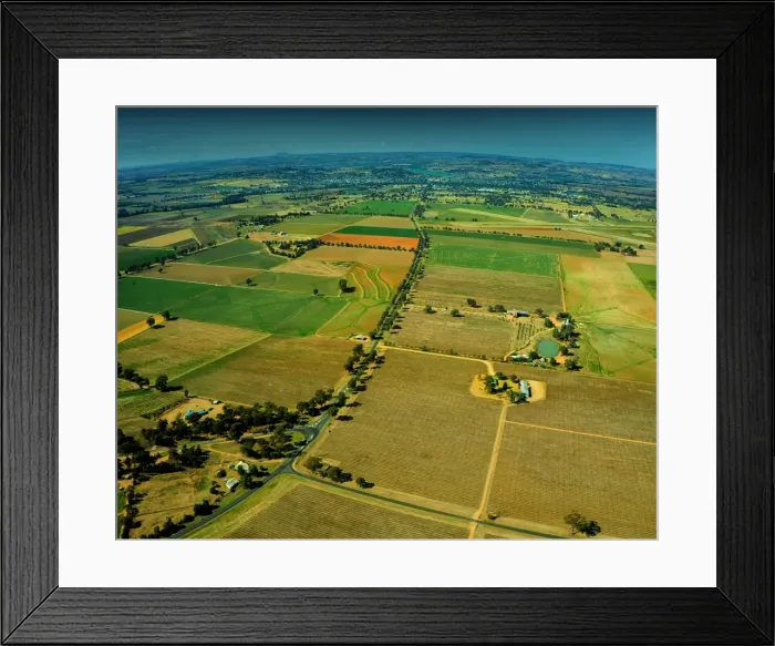 Framed Print : Cowra district aerial