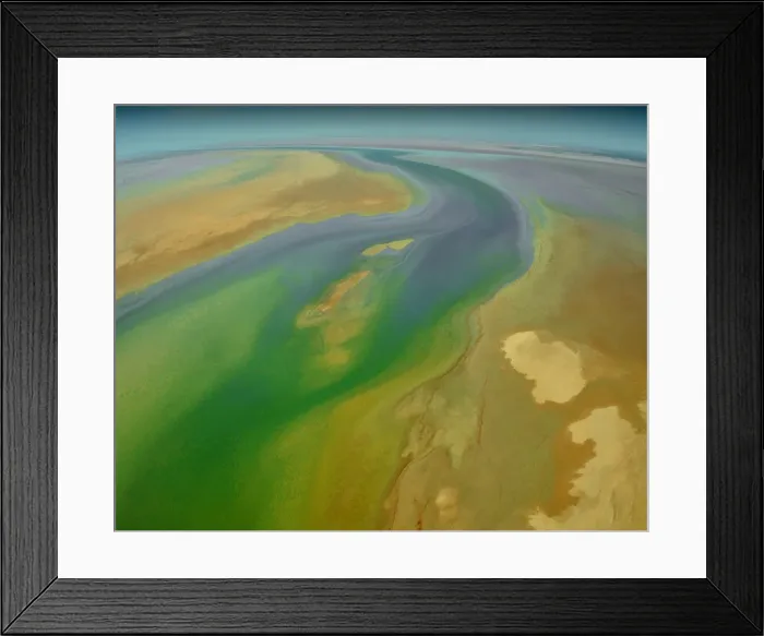 Framed Print : Lake Ayre. An aerial view of a section of Lake Ayre during the wet season Framed Print : Lake Ayre. An aerial view of a section of Lake Ayre during the wet season