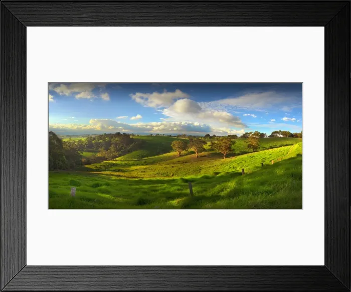 Framed Print : Farmland near Toora, South Gippsland, Victoria, Australia Framed Print : Farmland near Toora, South Gippsland, Victoria, Australia
