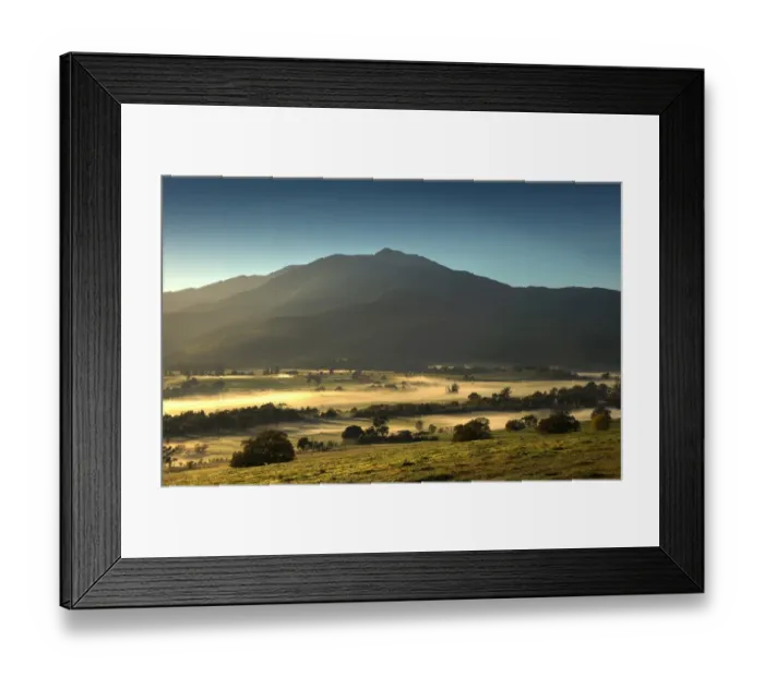 Framed Print : Misty dawn, Kiewa valley, alpine area of Victoria, Australia