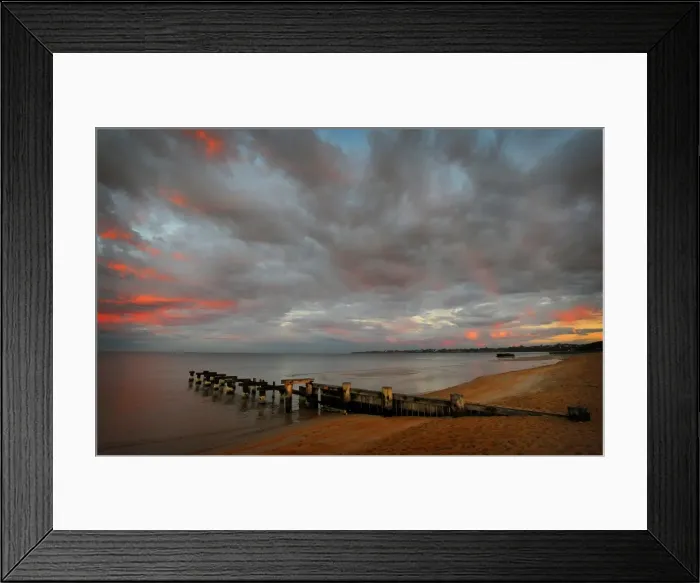Framed Print : Mentone beach, Port Phillip bay, Victoria, Australia