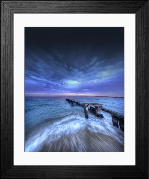 Framed Print : Mentone beach, Port Phillip bay, Victoria, Australia