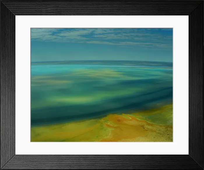 Framed Print : An Aerial view of the Australian outback in flood around Lake Eyre, showing the vibrant colours of the Landscape Framed Print : An Aerial view of the Australian outback in flood around Lake Eyre, showing the vibrant colours of the Landscape