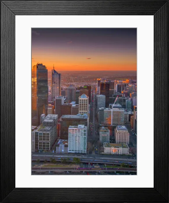 Framed Print : City View Melbourne