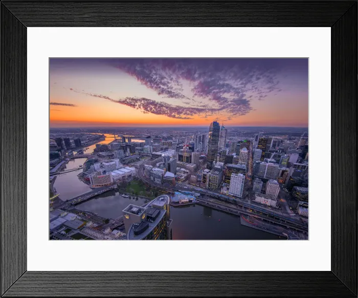 Framed Print : Melbourne city view, Victoria, Australia