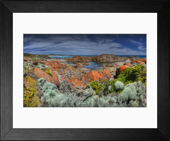 Framed Print : British Admiral beach, King Island, Bass Strait, Tasmania, Australia Framed Print : British Admiral beach, King Island, Bass Strait, Tasmania, Australia