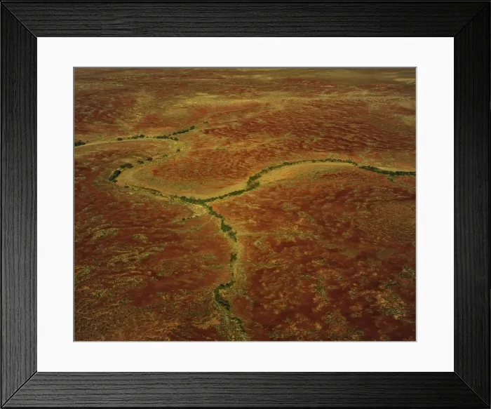 Framed Print : An Aerial view of the Australian outback, showing the vibrant colours of the Landscape Framed Print : An Aerial view of the Australian outback, showing the vibrant colours of the Landscape