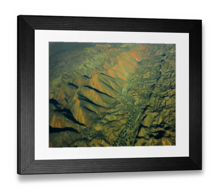 Framed Print : An Aerial view of the Australian outback, showing the vibrant colours of the Landscape Framed Print : An Aerial view of the Australian outback, showing the vibrant colours of the Landscape