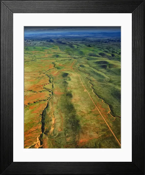 Framed Print : An Aerial view of the Australian outback in the Flinders Ranges, showing the vibrant colours of the Landscape Framed Print : An Aerial view of the Australian outback in the Flinders Ranges, showing the vibrant colours of the Landscape