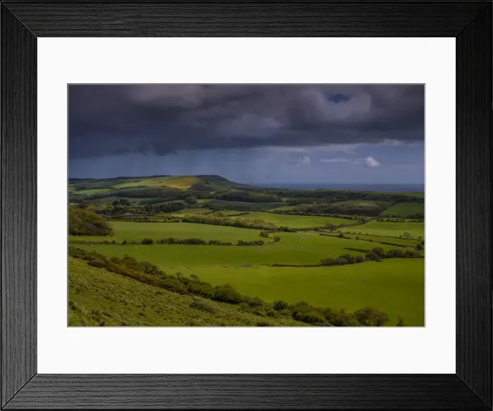 Framed Print : A view over the Purbeck hills, Dorset, England, United Kingdom